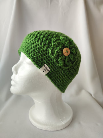 KAPA KJUT ŽIVO ZELENA Z ROŽICO